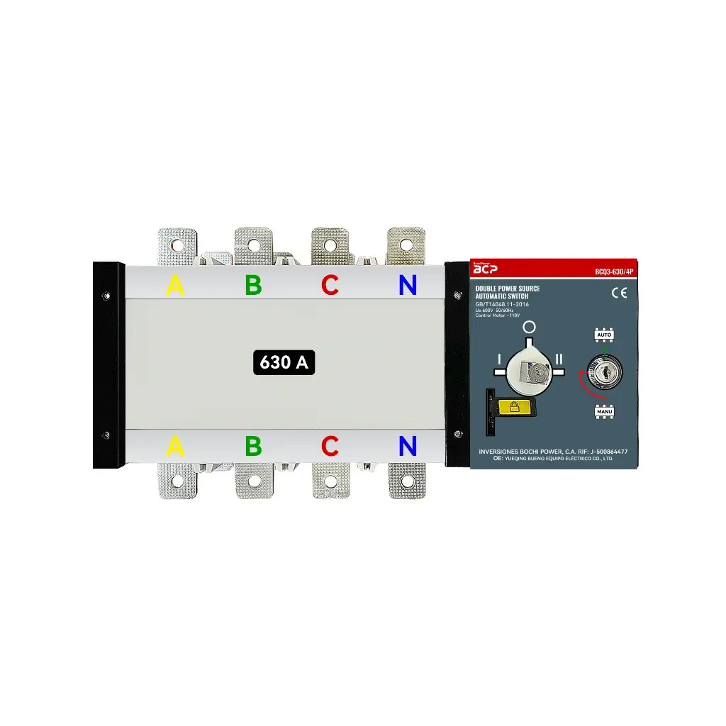 Automatic Transfer Switch ATS BCQ3-630/630A 110V/4P