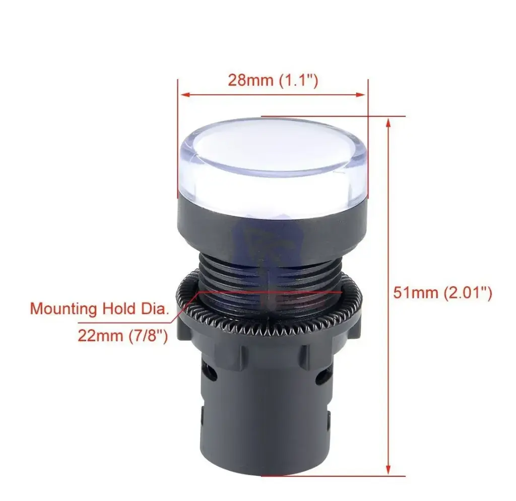 LED pilot light White AD16-22D/S 12 VOL