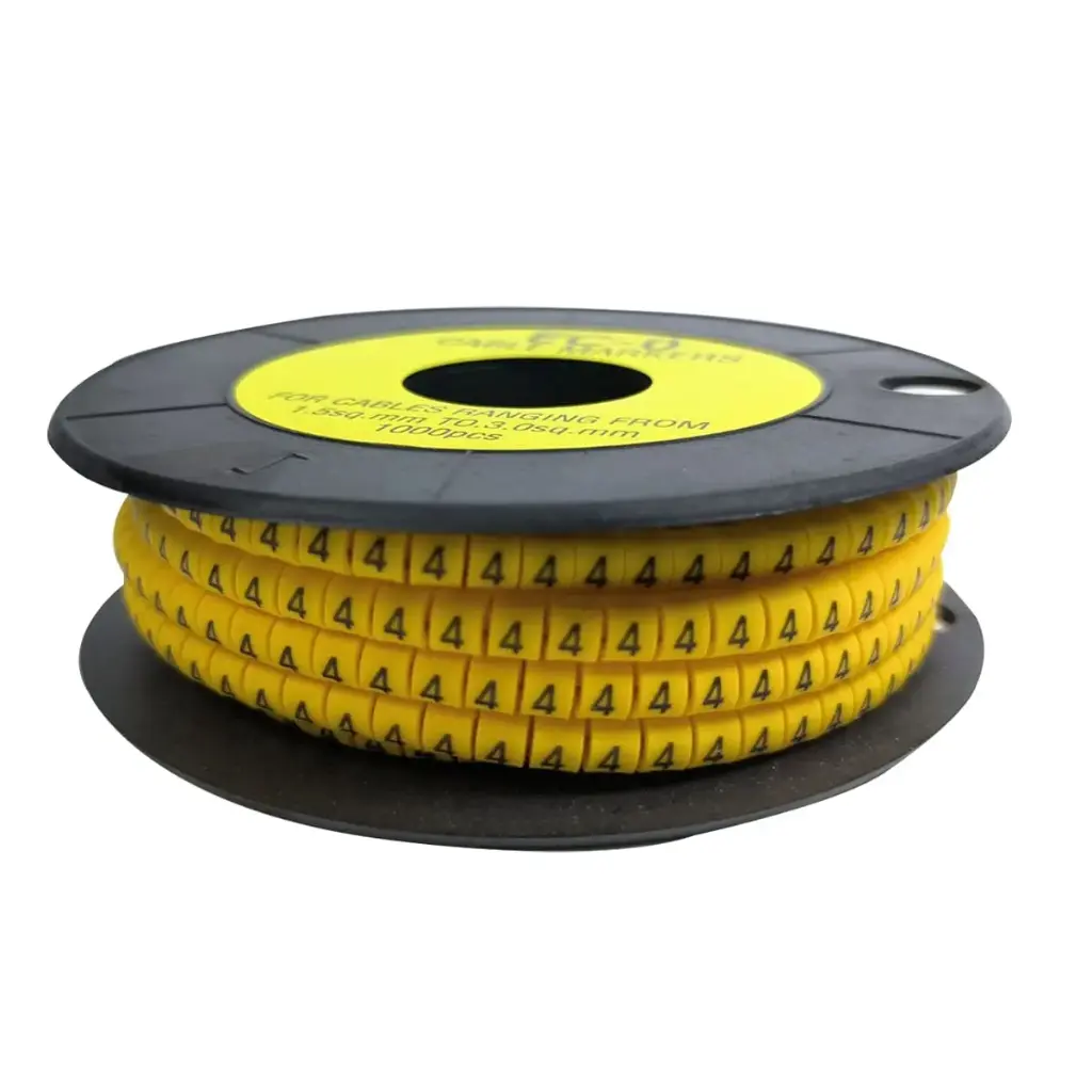 MARKER CABLE LETTER N° 4 X100 EC0 1.5MM