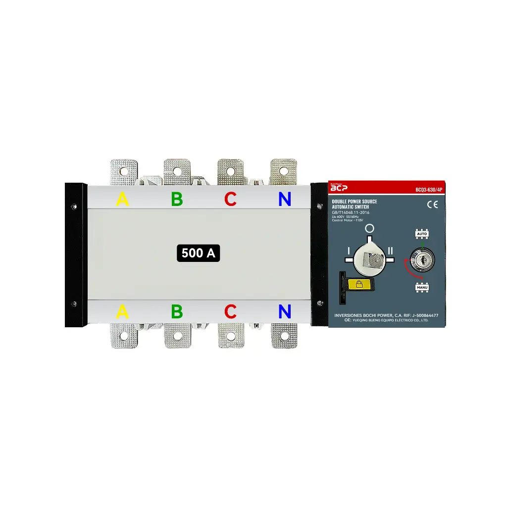 Transferencia Automatica ATS BCQ3-630/500A 110V/4P