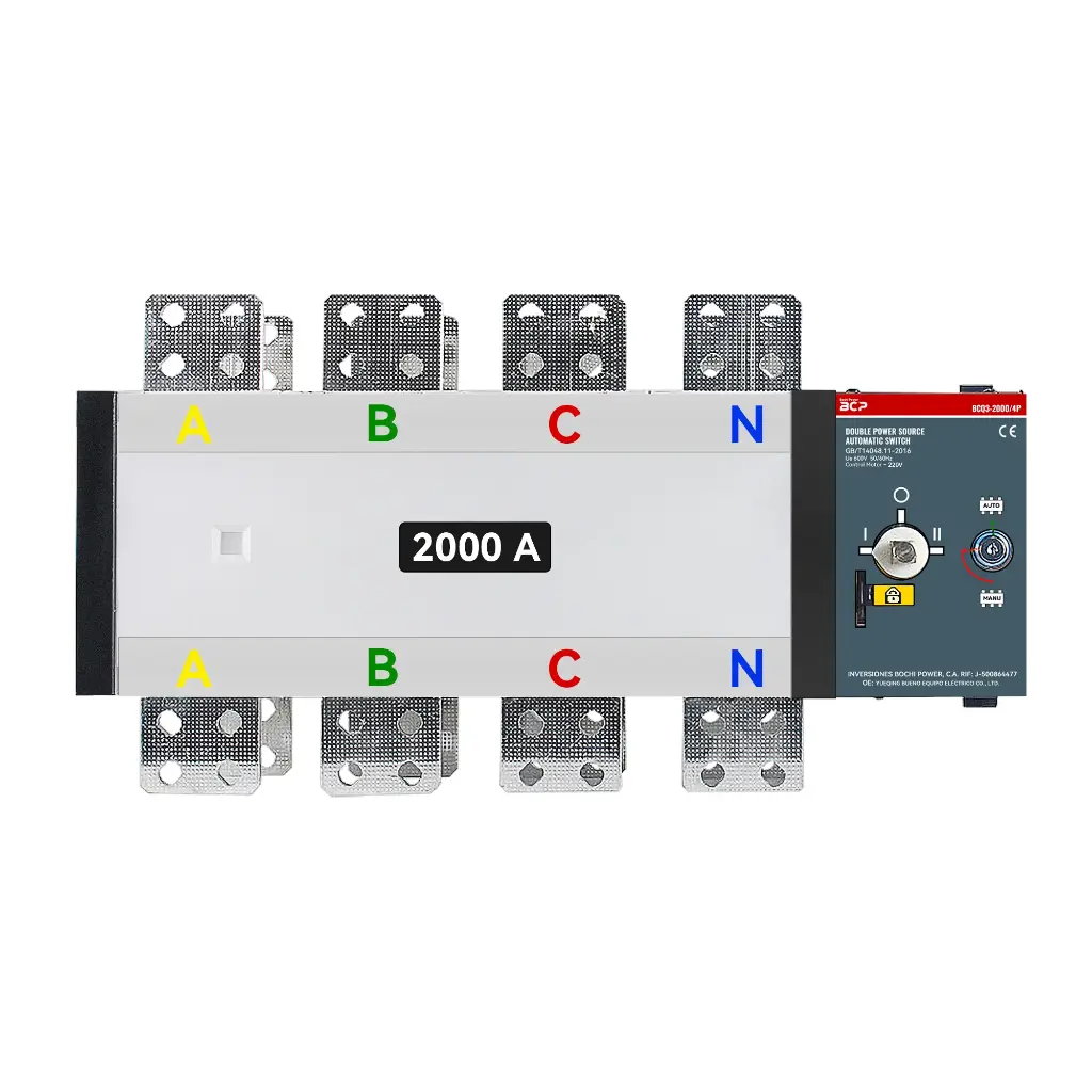 TRANSFERENCIA AUTOMATICA ATS BCQ3-2000/2000A 220V/4P