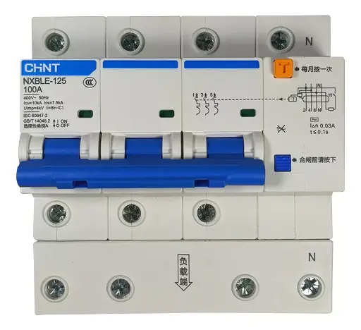 Disjoncteur CHINT ELECTRIC NXBLE-125 100A 3P